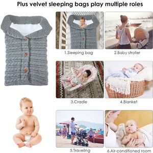 Newborn Baby Swaddle Blanket Gray